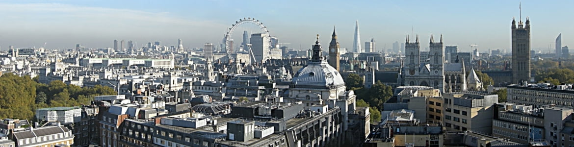 London skyline showing many roofs we have been providing our trusted, reliable and respected roofing service for 3 generations